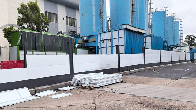 2.5米高裝配式烤漆鋼圍擋A款-施工用圍擋+圍擋基礎(chǔ)塊安裝施工-A/B/C類圍擋-深圳市大通建材有限公司鋼圍擋生產(chǎn)定制廠家