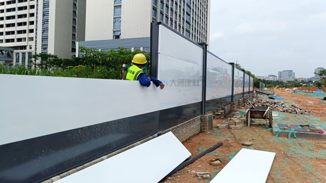 A類裝配式鋼結構烤漆圍擋-工地施工圍擋A款-深圳圍擋